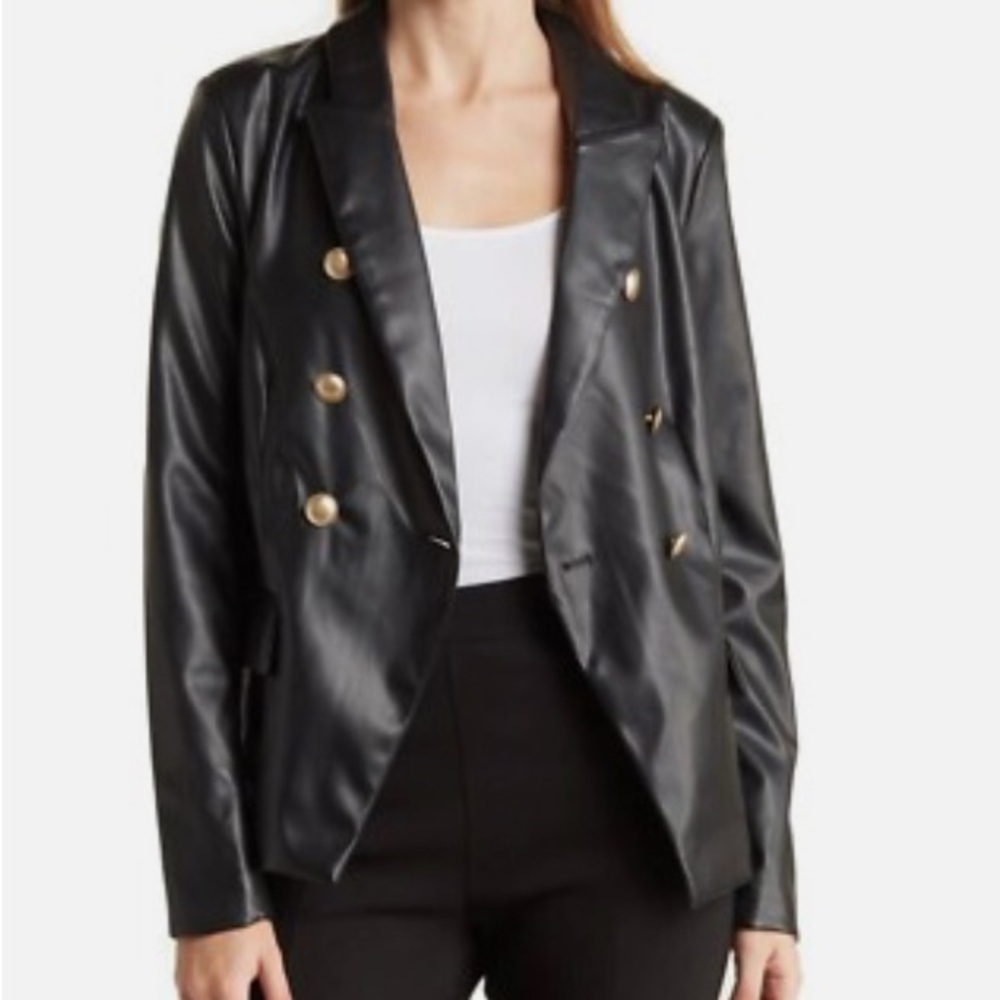Marc New York Black Double-Breasted One Button Blazer